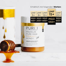 Lade das Bild in den Galerie-Viewer, PURITI Manuka-Honig MGO 550+ 500g aus Neuseeland